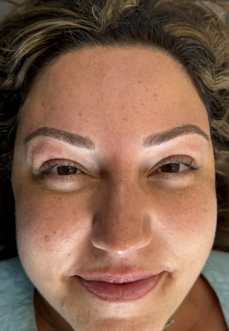 Nano brows: machine hair strokes